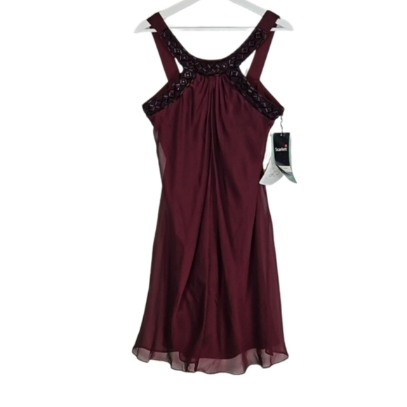 Vintage Burgundy Red Dress - New with Tags - Picture 1 of 8